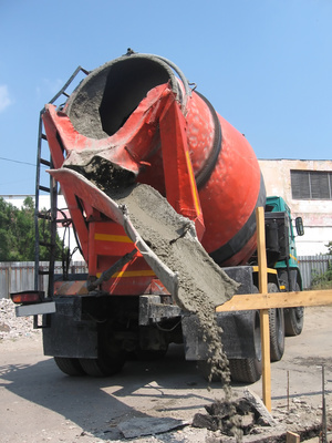 Mixing concrete